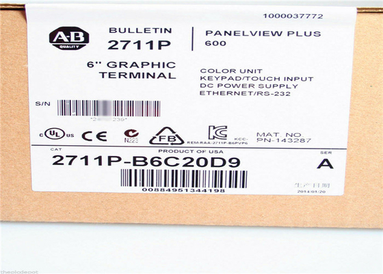 30 VDC Allen Bradley Hmi Panelview 2711P-B6C20D9 Ethernet And RS-232 Communication