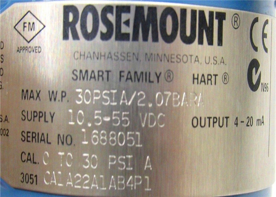 Absolute Pressure Temperature Transmitter Rosemount 3051c Coplanar Pressure Transmitter 3051CA1A02A1AB1H2L4M5