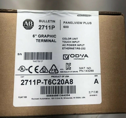 NEW 2018 2711P-T6C20A8 2711P-T6C20A9 SEALED PanelView Plus 600 2711PT6C20A8 Ethernet 120V PVP