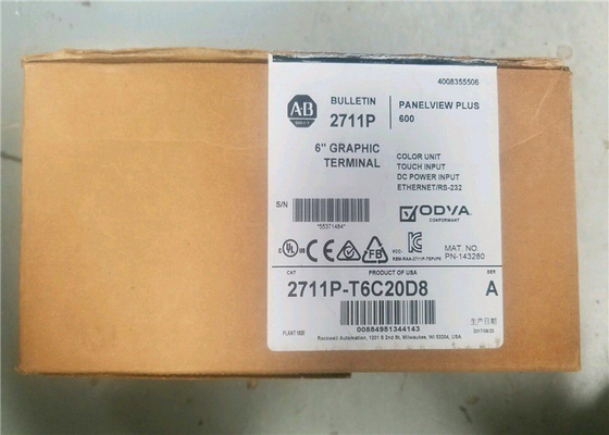 New 2711P-T6C20D8 2711P-T6C20D9  Sealed Panelview Plus 600 FS Ethernet HMI