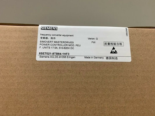 Siemens 6SE7021-8TB84-1HF3 17.5A Power Electronic Unit Peu Simovert Drive Control