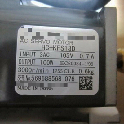 Mitsubishi HC-KFS13D AC Servo Motor SRVMTR 100W D-SHAFT 3000RPM NEW