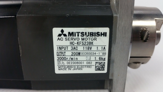 Mitsubishi HC-KFS23BK AC Servo Motor 3 PHASE 3000RPM 200W 118V NEW