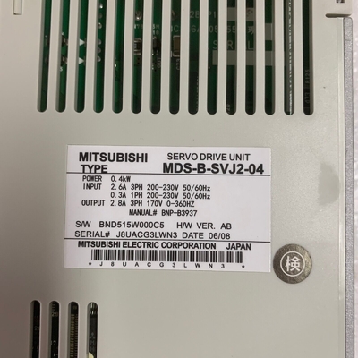 Mitsubishi MDS-B-SVJ2-04 SERVO DRIVE 0.4KW 0.3/2.8AMP 230V 50/60 HZ NEW