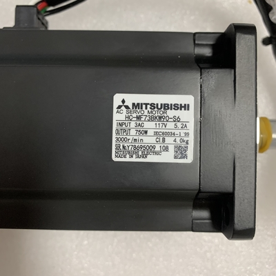 Mitsubishi HC-MF73BKW90-S6 AC Servo Motor 3 PHASE 750 W 117 V 3000 RPM 5.2 A CIB NEW AND ORIGINAL GOOD PRICE