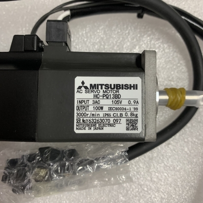 Mitsubishi HC-PQ13BD AC Servo Motor 3 PHASE 100 W 105 V 3000 RPM 0.9 A IP65 CIB NEW AND ORIGINAL GOOD PRICE