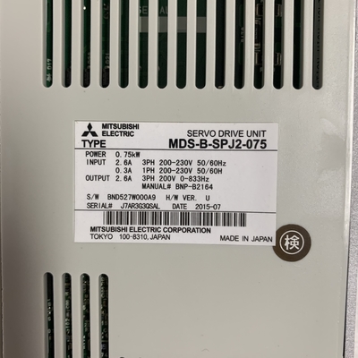 Mitsubishi MDS-B-SPJ2-075 Industrial Servo Drives 0.75KW 50/60HZ NEW