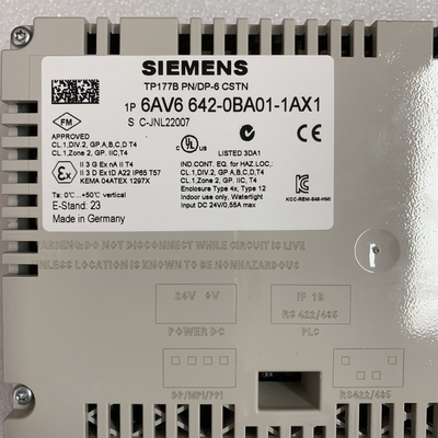 Siemens 6AV6642-0BA01-1AX1 Operator Interface 6 Inch Touchscreen