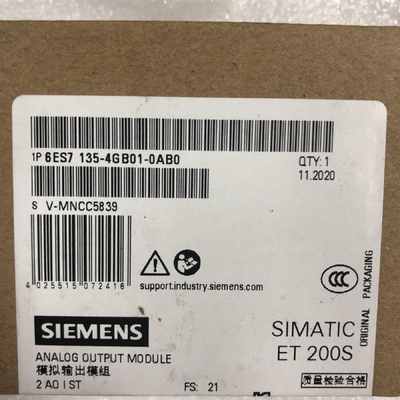 Siemens 6ES7135-4GB01-0AB0 ANALOG OUTPUT MODULE 1 YEAR WARRANTY NEW