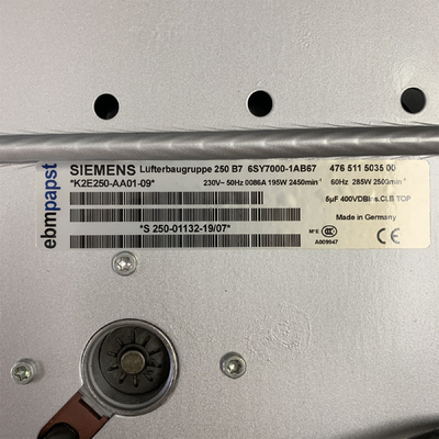 Siemens 6SY7000-1AB67 Radial Fan Set K2E225 50 / 60HZ 2450 / 2500RPM NEW