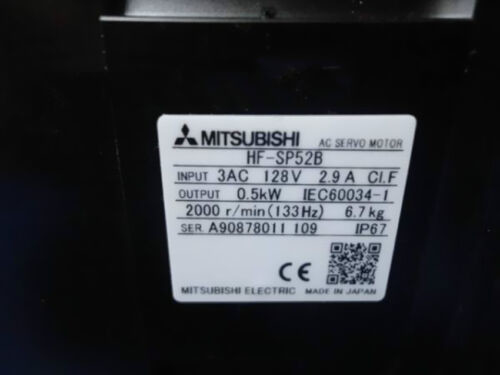 Mitsubishi HF-SP52B AC Servo Motor 3 PHASE 0.5KW 128V 2000RPM NEW