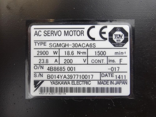 Yaskawa SGMGH-30ACA41 AC SERVO MOTOR 23.8A 2.9KW 1500RPM 200V NEW