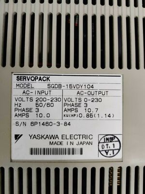 Yaskawa SGDB-15VDY104 AC SERVO AMPLIFIER 200-230V 10A 0.85KW NEW