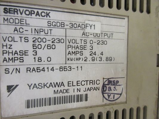 Yaskawa SGDB-30AD AC SERVO AMPLIFIER 200-230V 18A 2.9KW 3 PHASE NEW
