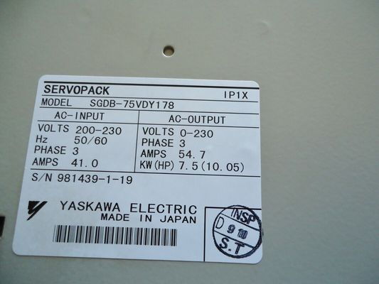 Yaskawa SGDB-75AD AC SERVO AMPLIFIER 200-230V 28A 4.96KW NEW