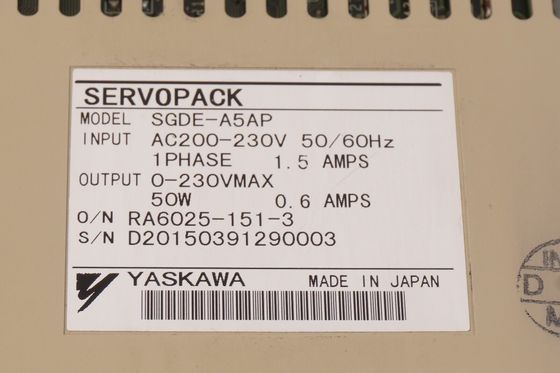 Yaskawa SGDE-A5AP AC SERVO AMPLIFIER 1.5/0.6A 200-230V 50W NEW