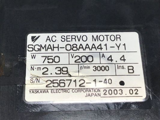 Yaskawa SGMAH-08AAA41-Y1 AC SERVO MOTOR 750W 200V 3000RPM 4.4A NEW