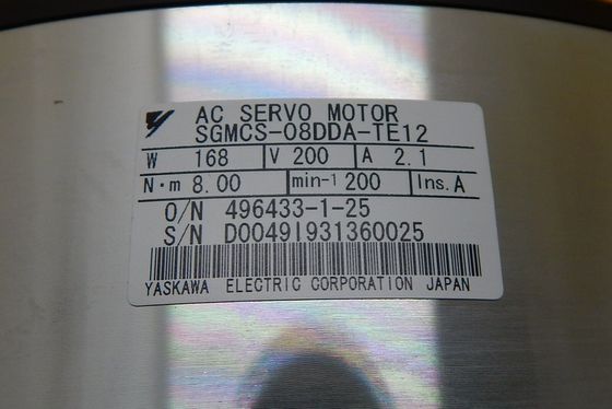 Yaskawa SGMCS-08DDA-TE12 AC SERVO MOTOR 2.1A 168W 200V 200RPM NEW