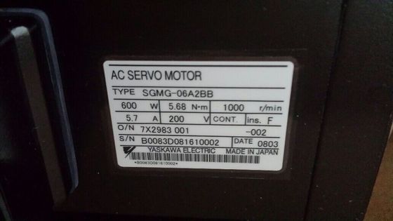 Yaskawa SGMG-06A2BBB AC SERVO MOTOR 5.7A 600W 1000RPM 200V NEW