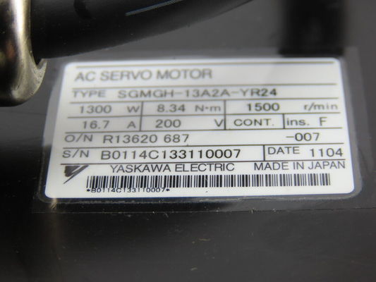 Yaskawa SGMGH-13A2A-YR24 AC Servo Motor 16.7A 1.3KW 1500RPM 200V NEW