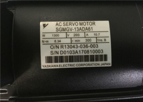 Yaskawa SGMGV-13ADA61 AC Servo Motor 10.7A 1.3KW 300RPM 200V NEW