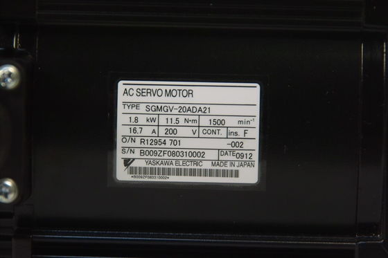 Yaskawa SGMGV-20ADA21 AC Servo Motor 16.7A 1.8KW 1500RPM 200V NEW