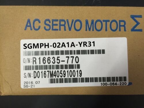 Yaskawa SGMPH-02A1A-YR31 AC SERVO MOTOR 200W 3000RPM 200V 2A NEW