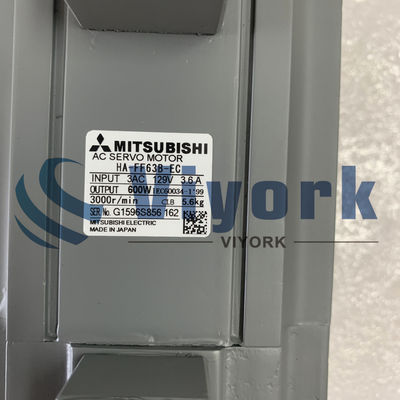 Mitsubishi HA-FF63B-EC AC Servo Motor 3.6AMP 600W 3000RPM 129V NEW