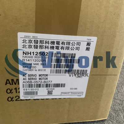 Fanuc A06B-0572-B077 AC SERVO MOTOR AL50/2000 STRAIGHT SHAFT 6KW 143VAC 30A NEW