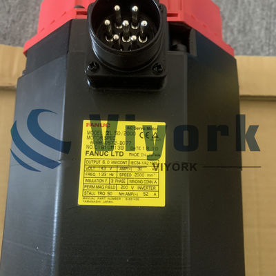 Fanuc A06B-0572-B077 AC SERVO MOTOR AL50/2000 STRAIGHT SHAFT 6KW 143VAC 30A NEW