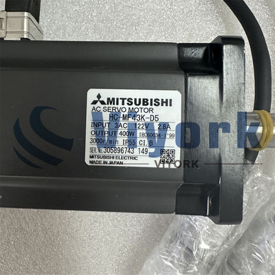 Mitsubishi HC-MF43K-D5 AC SERVO MOTOR 400W 3000RPM 2.8A 122V NEW