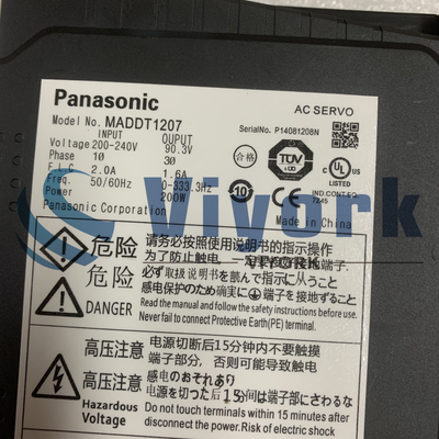 Panasonic MADDT1207 AC SERVO DRIVER MINAS A4 SERIES A-FRAME 200-240VAC NEW