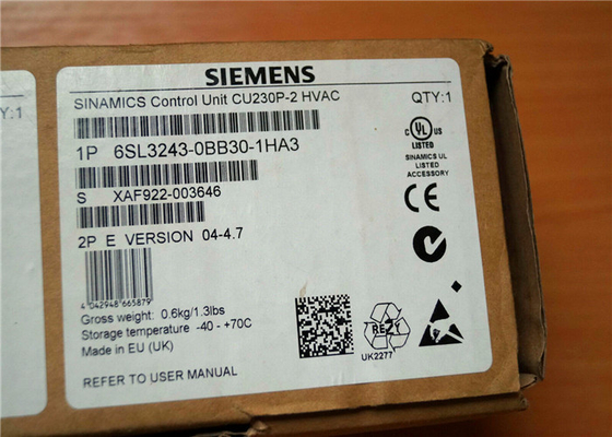 6SL3243-0BB30-1HA3 Siemens Sinamics G120 Control Unit CU230P-2 HVAC Frequency Inverter