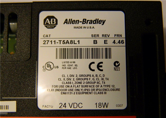 Allen Bradley 2711-T5A8L1 HMI Touch Screen SER B, REV E, FRN 4.46 PanelView 550 HMI