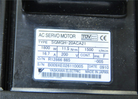 1.8kw AC Servo Motor SGMGH-20ACA21 Yaskawa Sgmah Servo Motor 11.5N.M