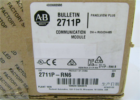 Allen Bradley 2711P-RN6 2711P-RN6K Ser. A Panel View Plus DH+/DH485/RIO Module