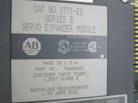 ALLEN BRADLEY 1771-ES Ser B Servo Expander Module FIRMWARE REV J 1.70AMPS 5VDC