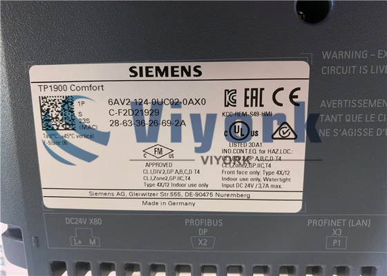 6AV2124-0UC02-0AX0 Touch Screen Siemens Operator Interface 19 Inch Widescreen Tft Display